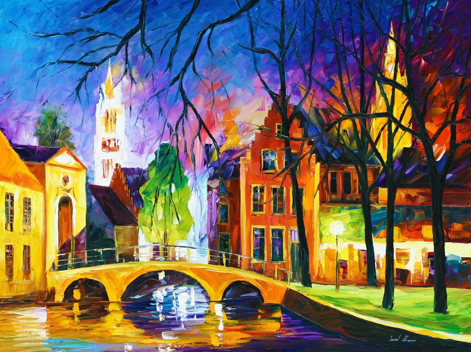Bruges canal and bridge